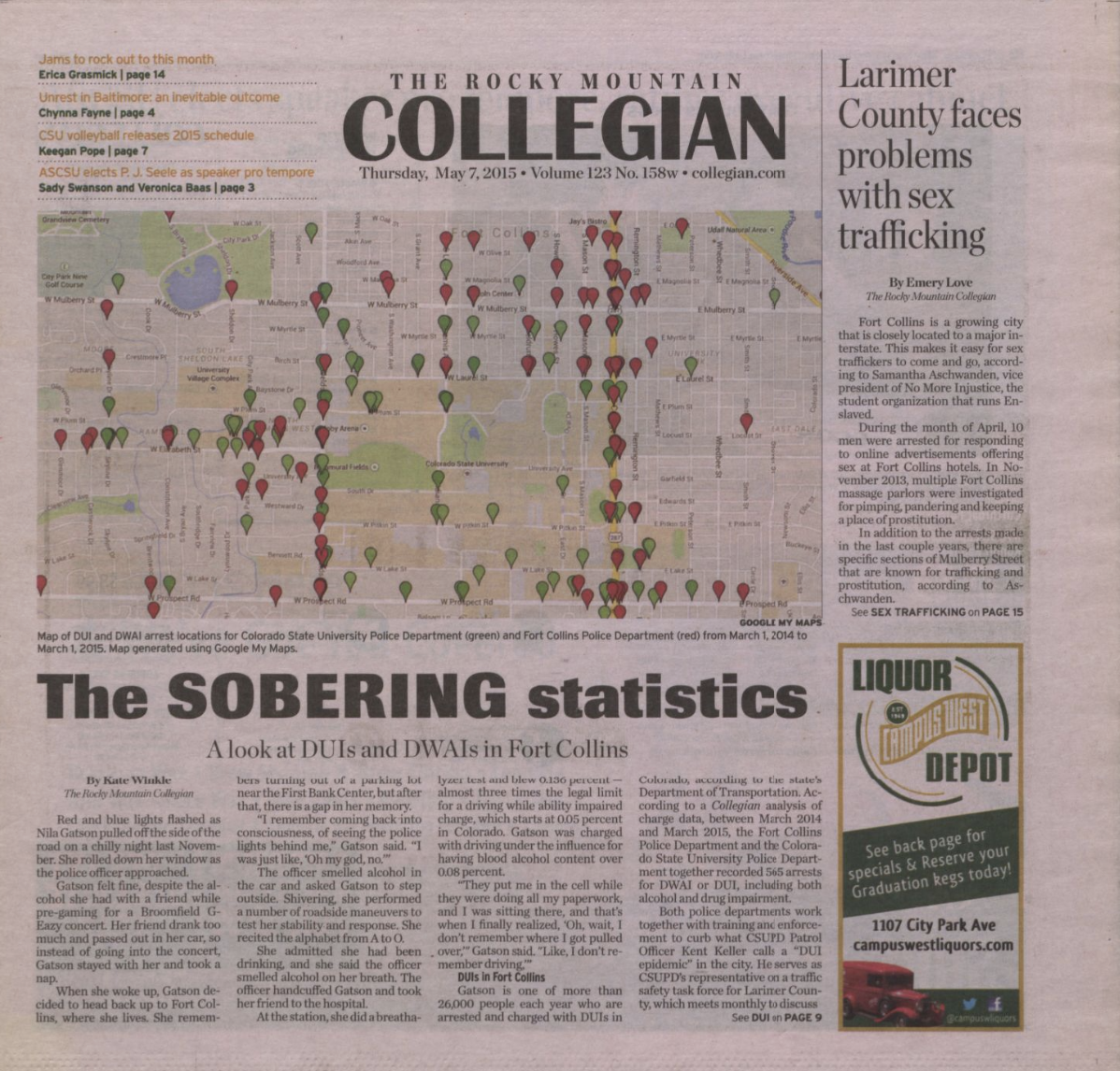 DUI Arrests Near Campus